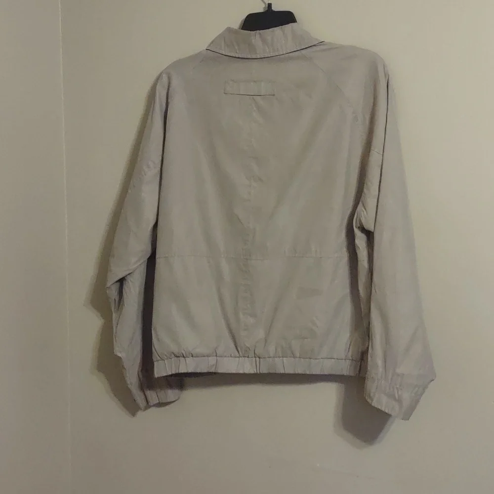 Aberdeen Harrington Style Mens L Beige Windbreaker Bomber Casual Jacket - Picture 10 of 14